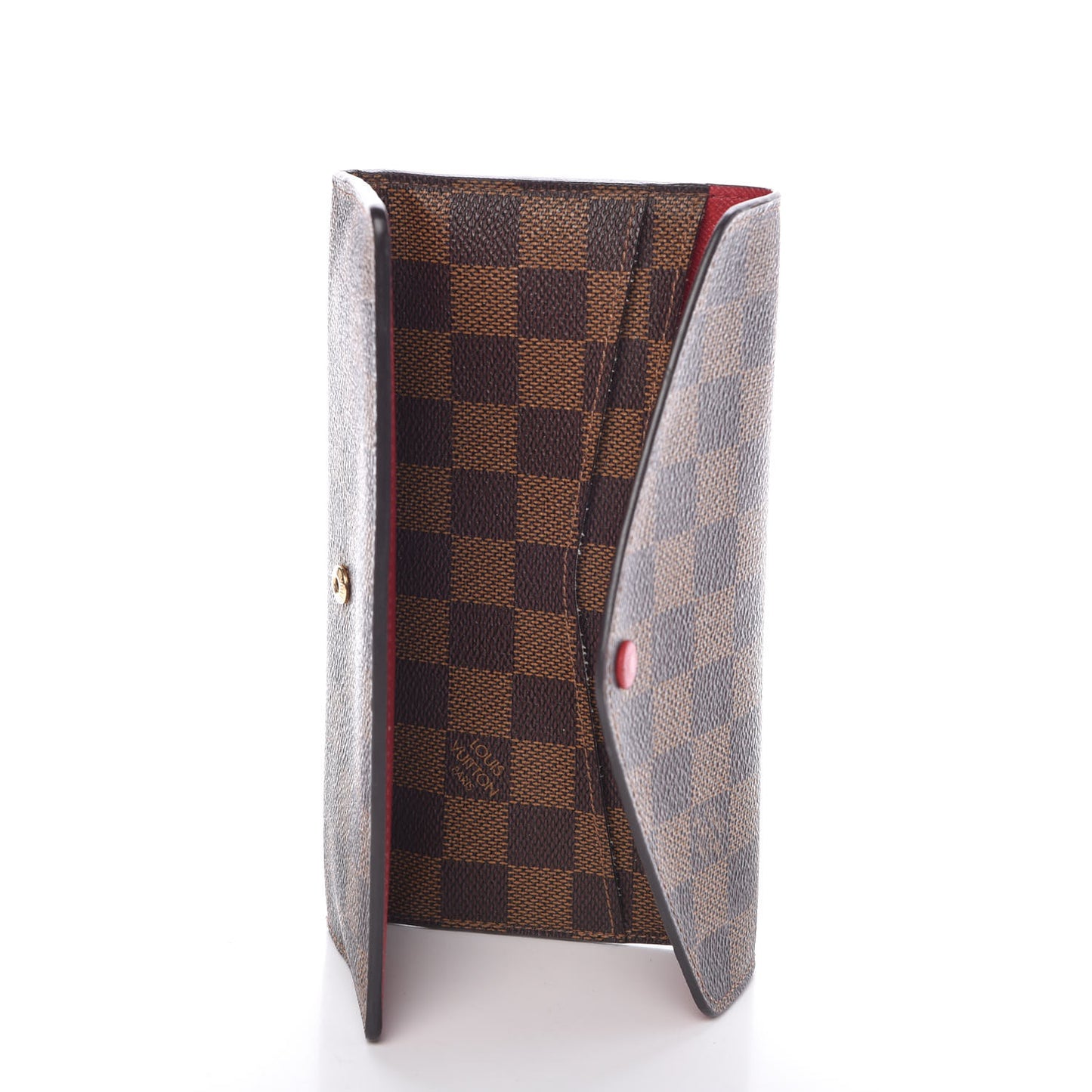 Damier Ebene Josephine Wallet Red