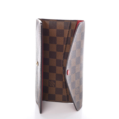 Louis Vuitton Damier Ebene Josephine Wallet Red 5 of 10