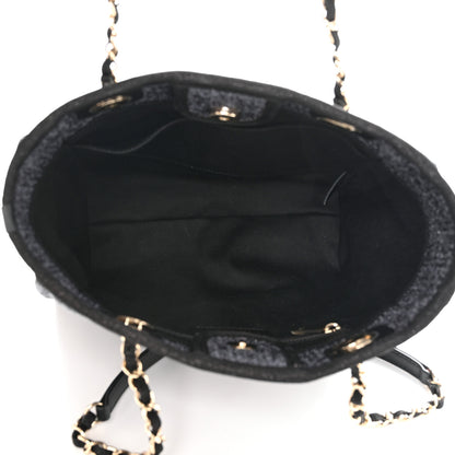 Chanel Lurex Boucle Mini Deauville Tote Blue 5 of 11