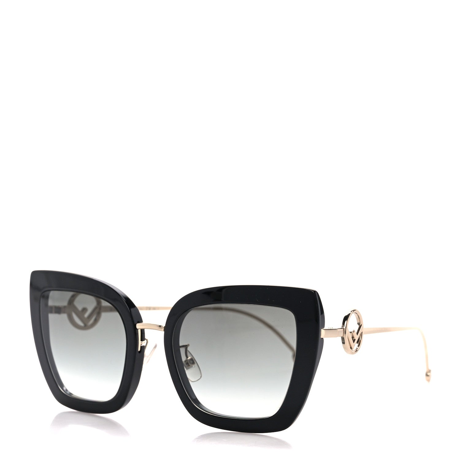 Fendi Acetate Metal F is Fendi Square Cat Eye Sunglasses FF 0424/F/S Black 1 of 7