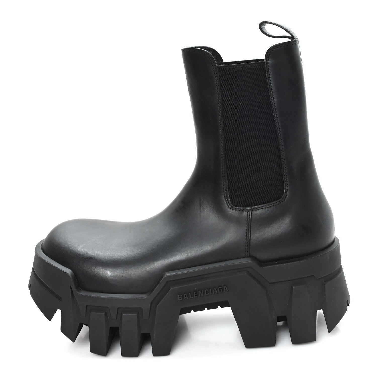 Balenciaga Smooth Calfskin Bulldozer Chelsea Boots 38 Black 1 of 10