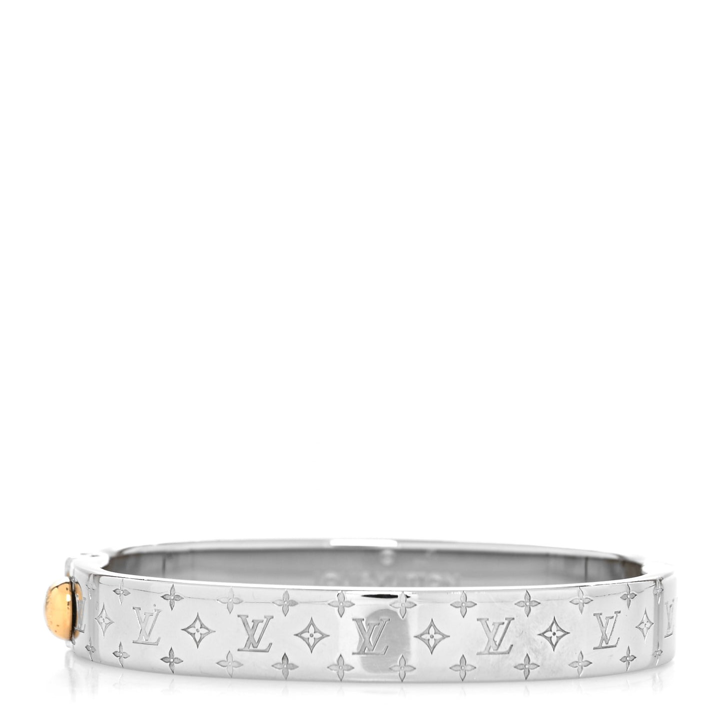 Brass Palladium Plated Nanogram Cuff S Silver