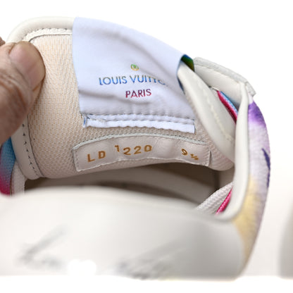 Louis Vuitton Calfskin Monogram Watercolor Mens LV Ollie Richelieu Sneakers 9.5 Multicolor 8 of 9