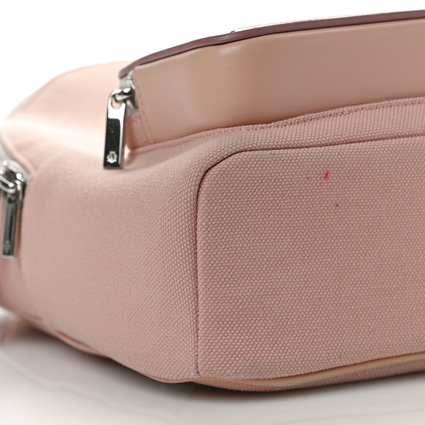 Canvas Calfskin Never Still Small Backpack Pink