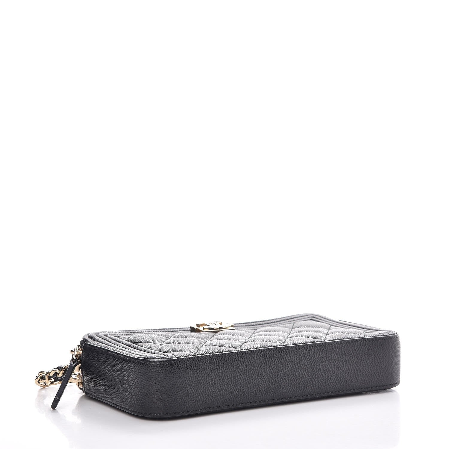 Chanel Caviar Quilted Small Boy Clutch With Chain Black 5 of 10