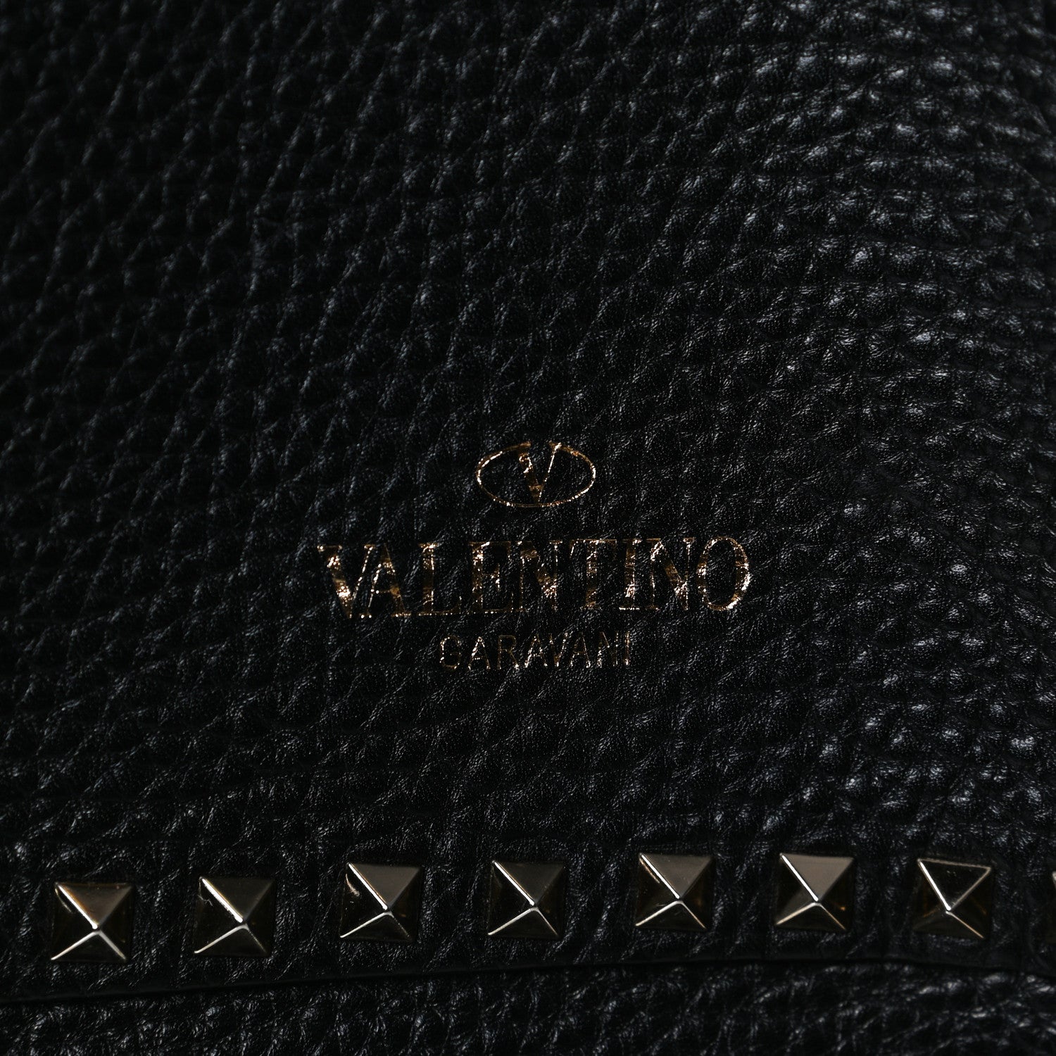 Valentino Garavani Pebbled Calfskin Medium Rockstud Tote Black 6 of 14