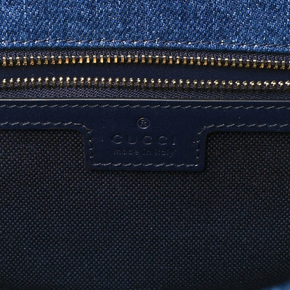 Gucci Denim Matelasse Small GG Marmont Shoulder Bag Blue 6 of 11