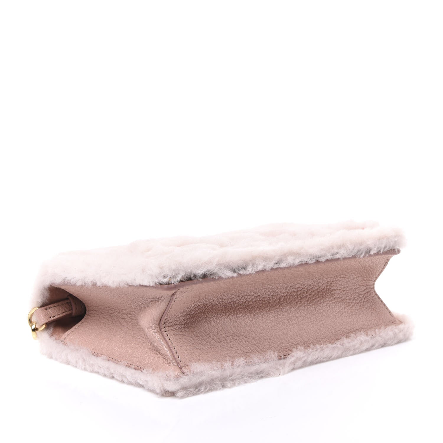 Miu Miu Shearling Goatskin Shoulder Bag 3 of 10