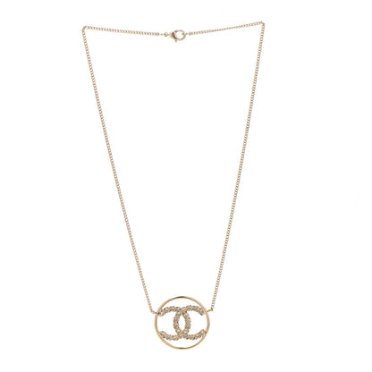 Chanel Baguette Crystal High Society CC Pendant Necklace Gold 3 of 7