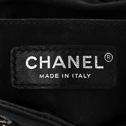 Chanel Lambskin Studded Chevron Quilted Small Stud Wars Drawstring Bag Black 6 of 11