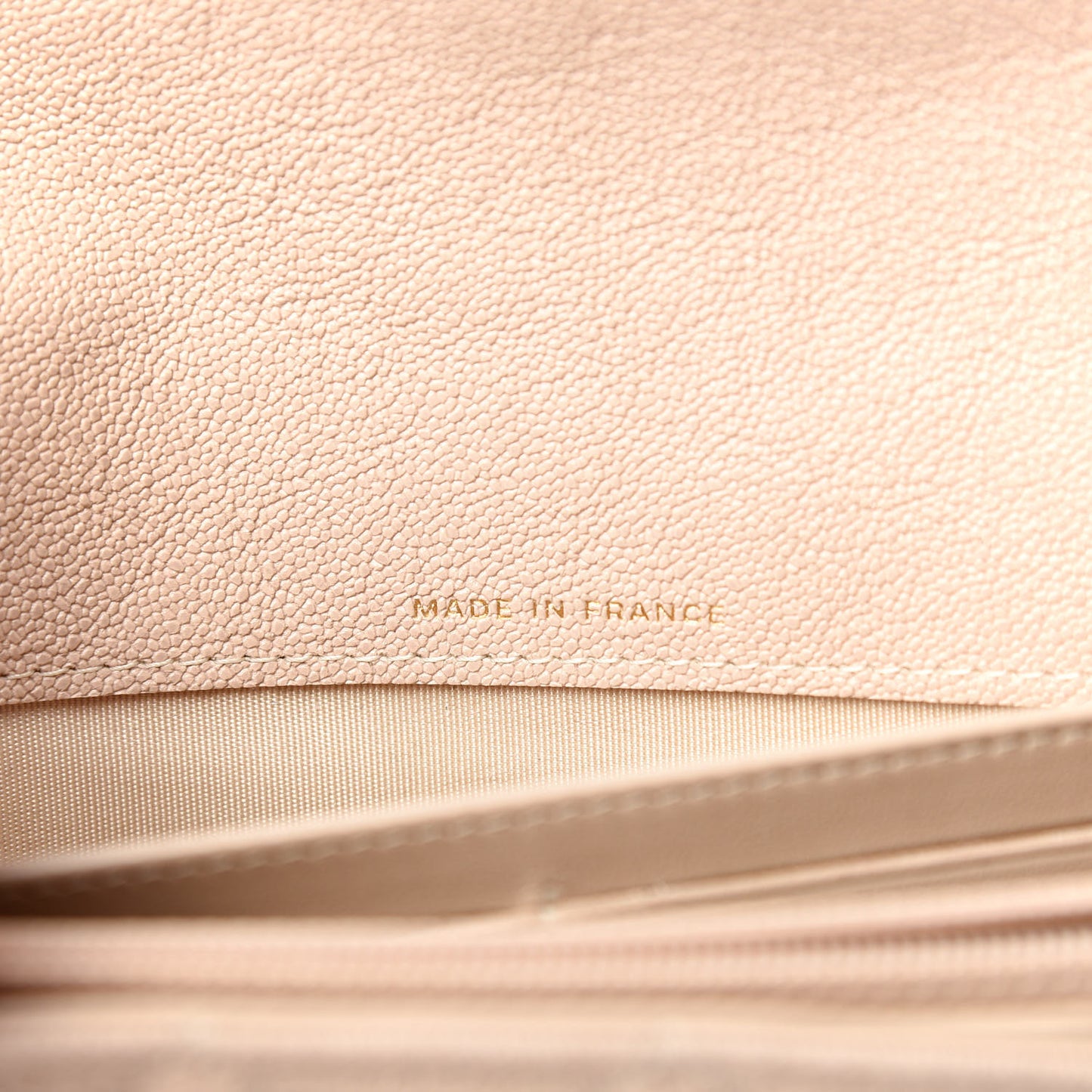 Caviar Quilted Large Boy Gusset Flap Wallet Beige