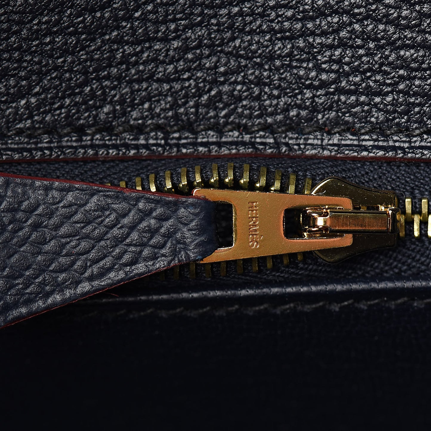 Epsom Contour Birkin 25 Bleu Indigo Rouge H
