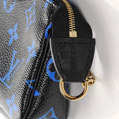 Louis Vuitton Colored Monogram Mini Pochette Accessories Blue Black 5 of 8