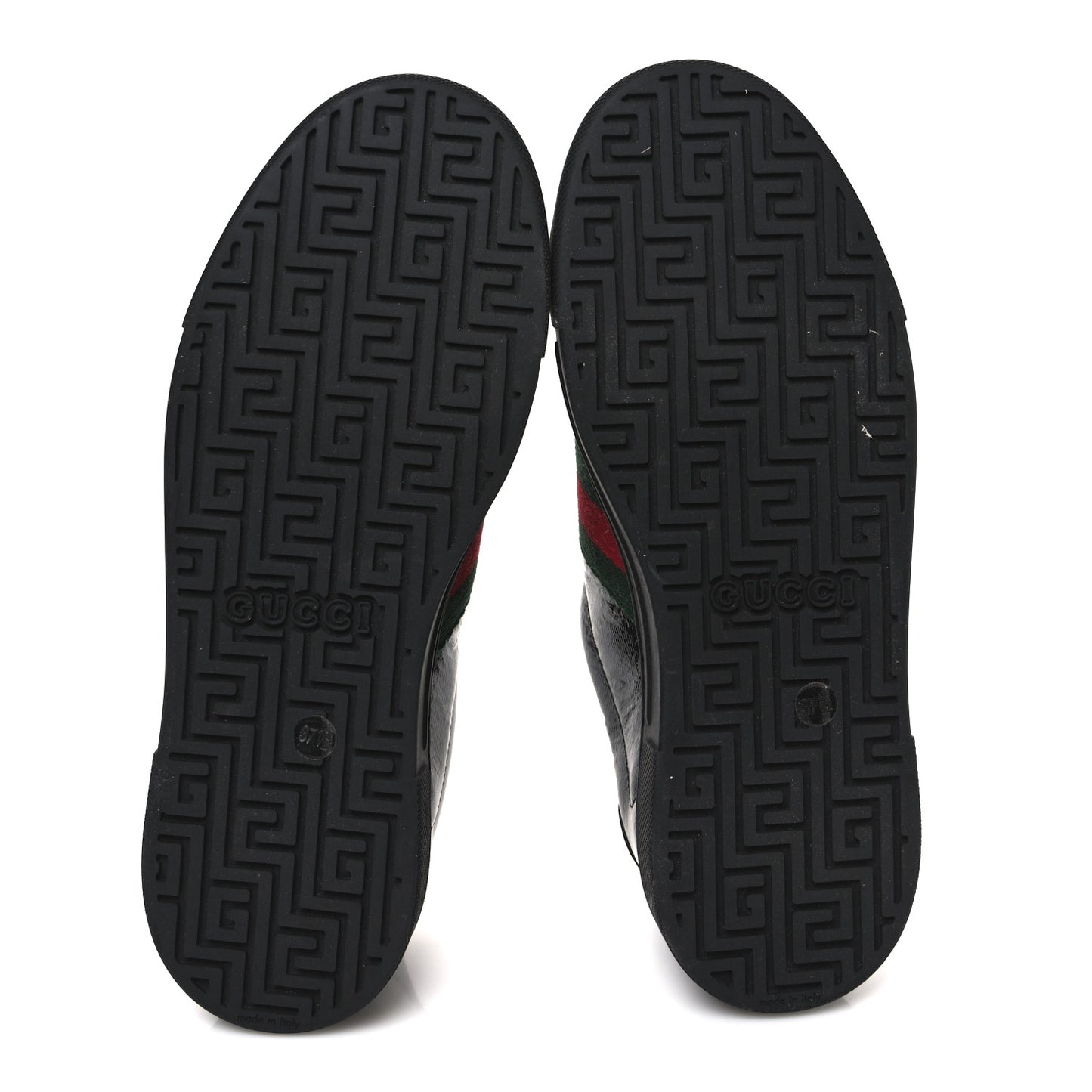 Crystal GG Monogram Web New Ace Sneakers 37.5 Black