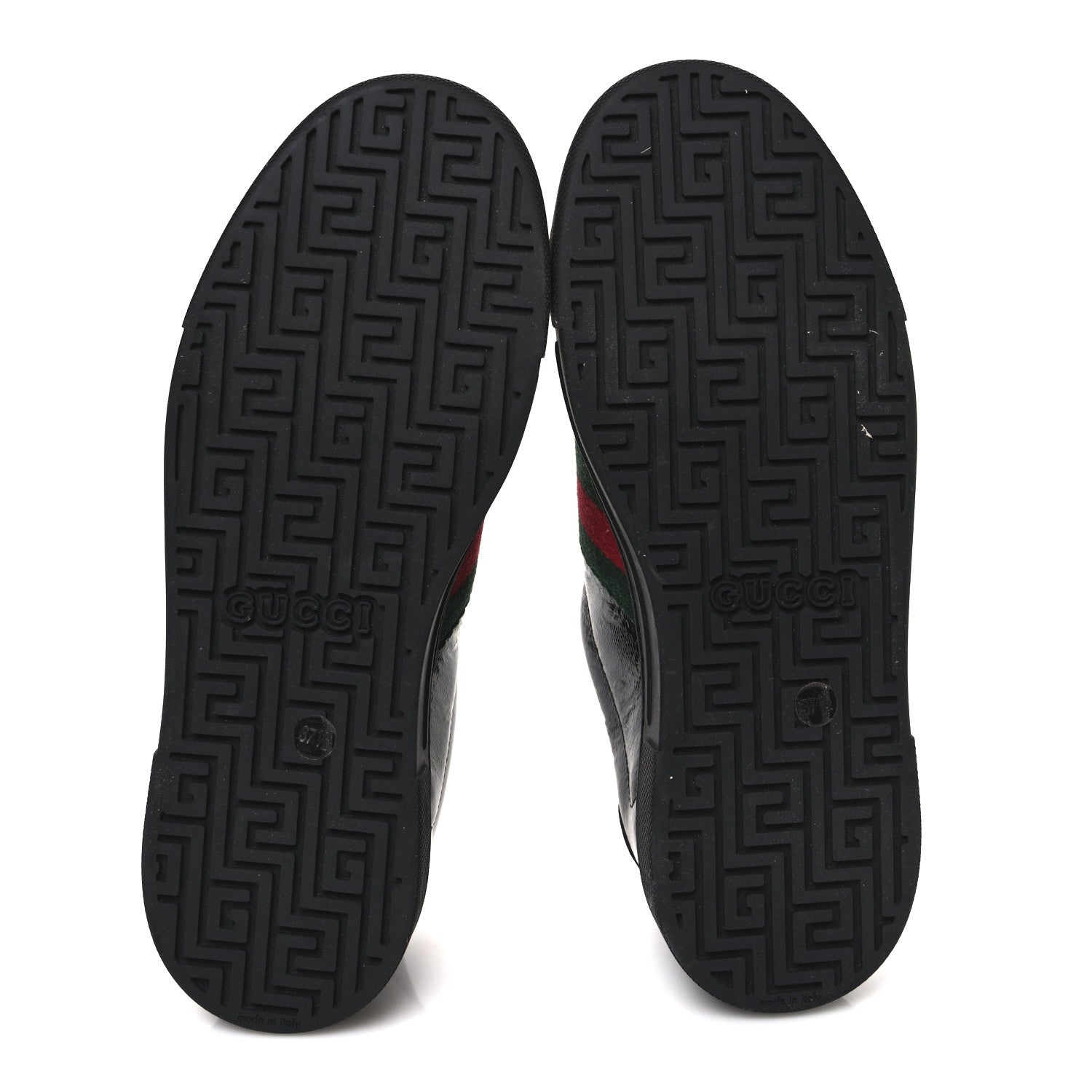 Gucci Crystal GG Monogram Web New Ace Sneakers 37.5 Black 7 of 11