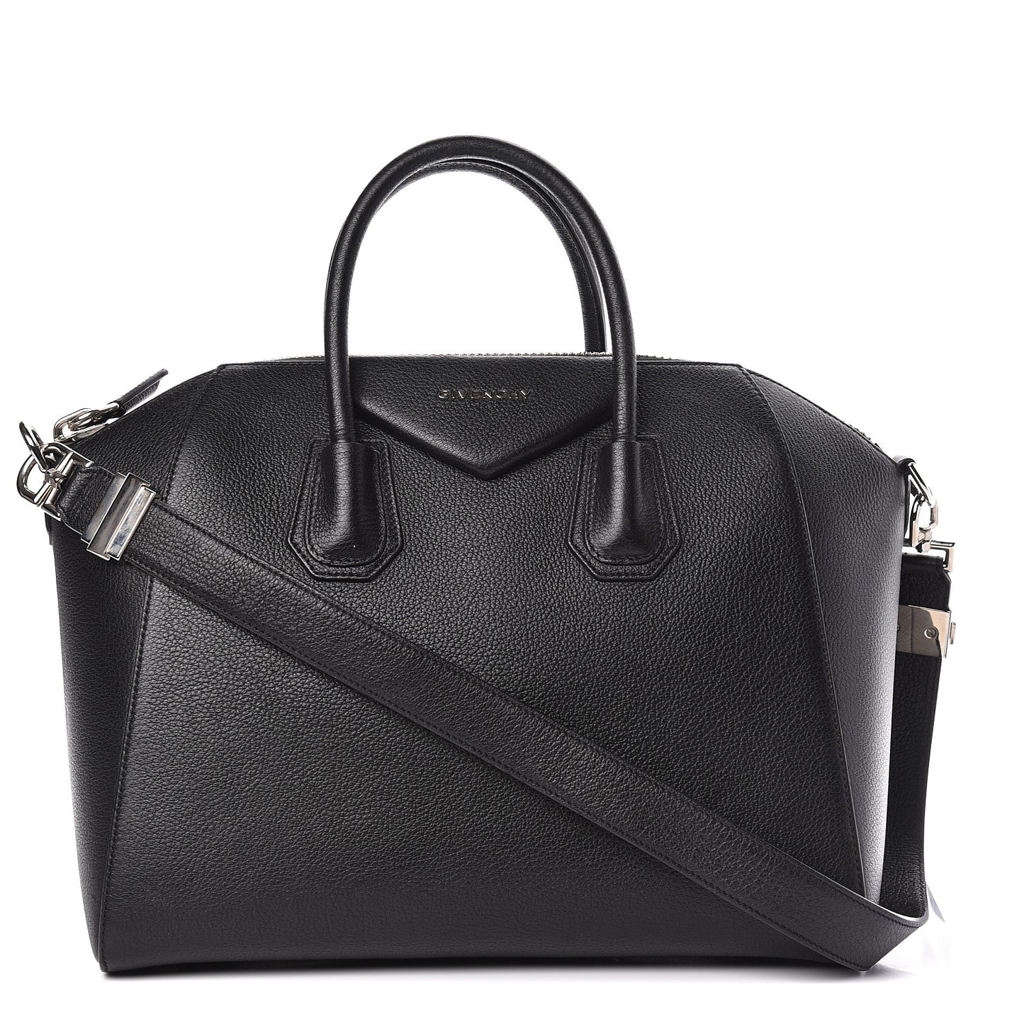 Sugar Goatskin Medium Antigona Black