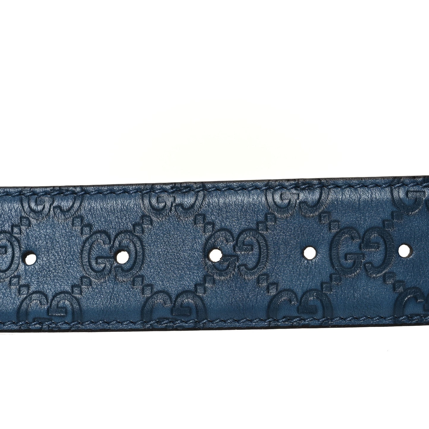 Guccissima Interlocking G Belt 80 32 Deep Cobalt