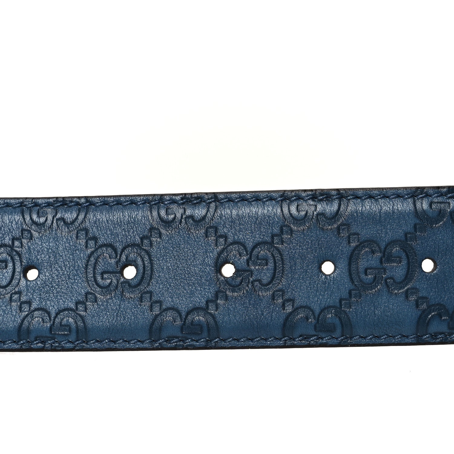 Gucci Guccissima Interlocking G Belt 80 32 Deep Cobalt 3 of 5