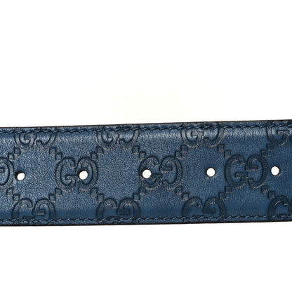 Gucci Guccissima Interlocking G Belt 80 32 Deep Cobalt 3 of 5