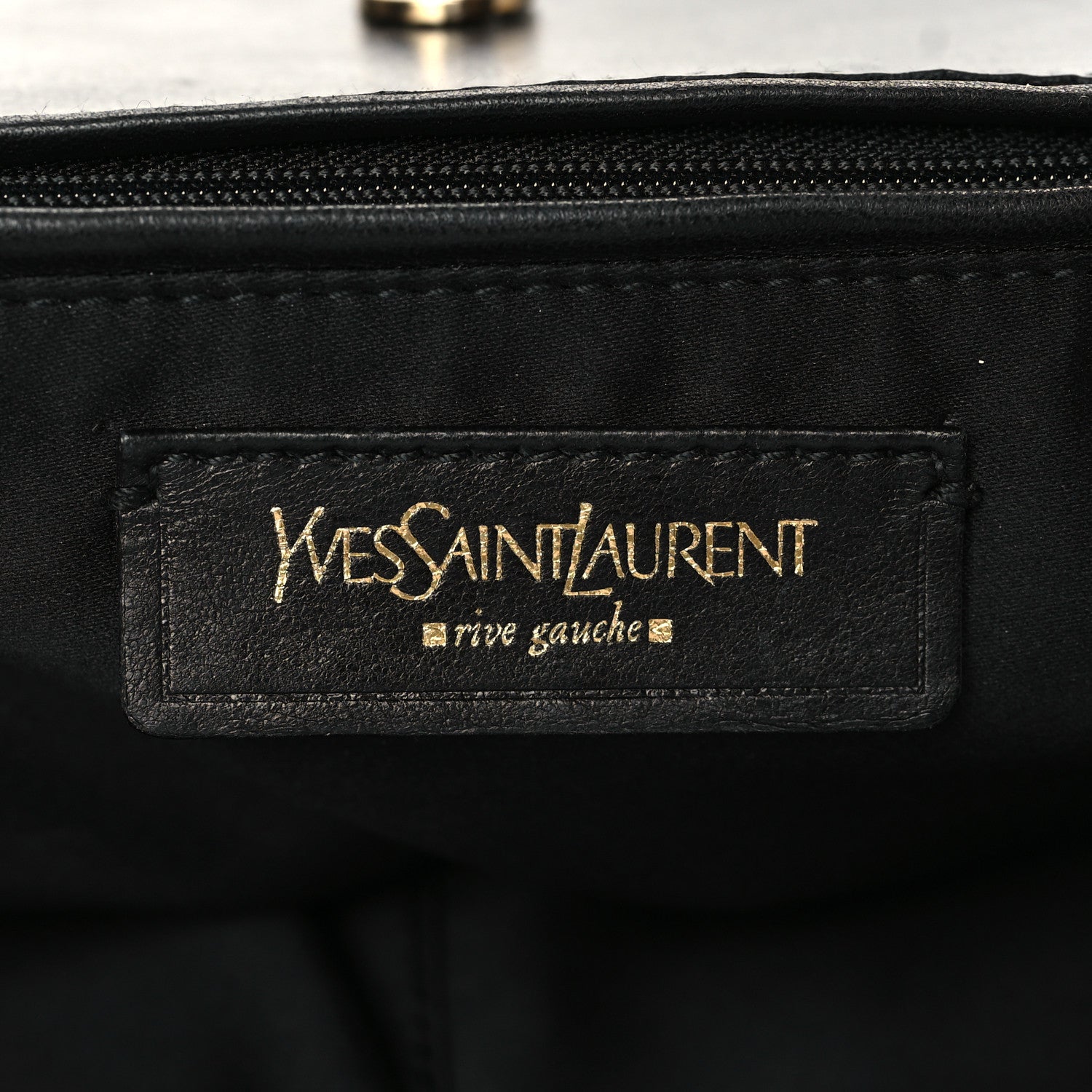 Saint Laurent Patent Crocodile Embossed Tribute Tote Black 6 of 7