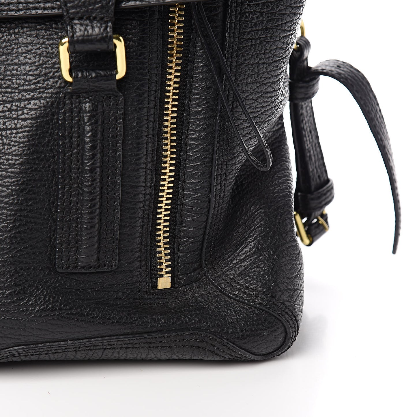 3.1 Textured Calfskin Medium Pashli Satchel Black