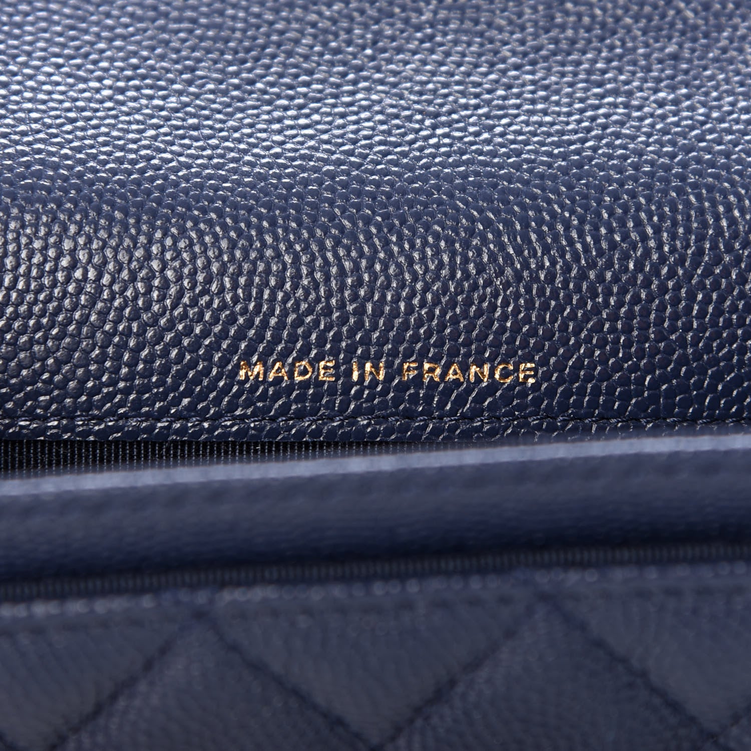Chanel Caviar Quilted Flap Card Holder Wallet Navy Blue 7 of 9