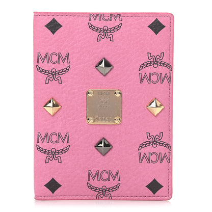 MCM Visetos Studded Passport Holder Pink 1 of 6