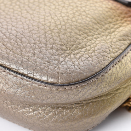 Gucci Metallic Pebbled Calfskin Small Soho Flap Crossbody Gold Ombre 16 of 20