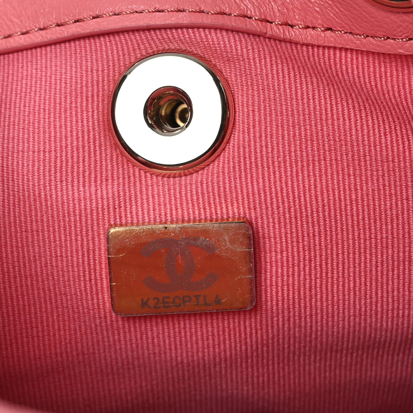 Lambskin Quilted Small Duma Drawstring Backpack Pink