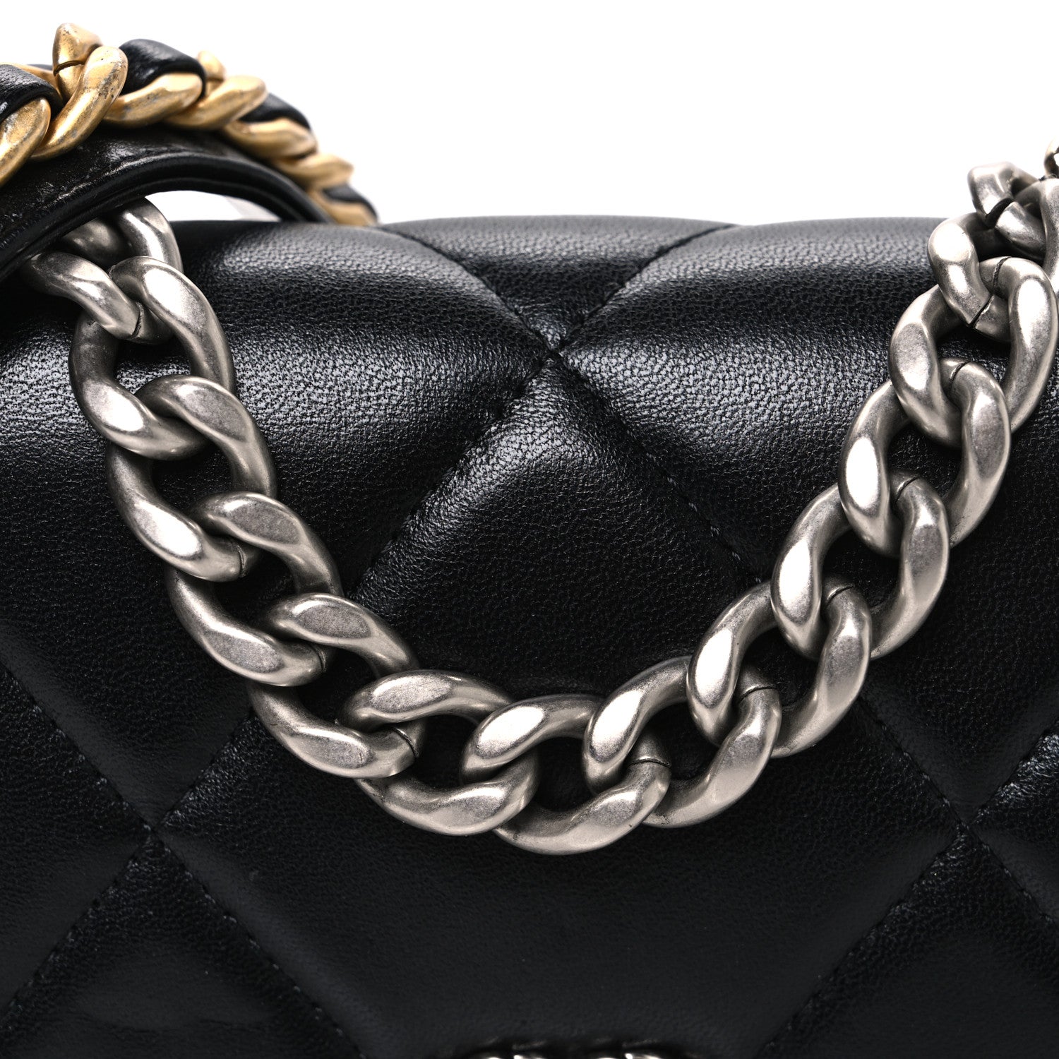 Chanel Lambskin Quilted Chanel 19 Wallet On Chain WOC Black 9 of 11