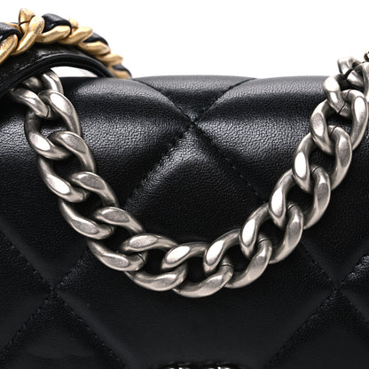 Chanel Lambskin Quilted Chanel 19 Wallet On Chain WOC Black 9 of 11