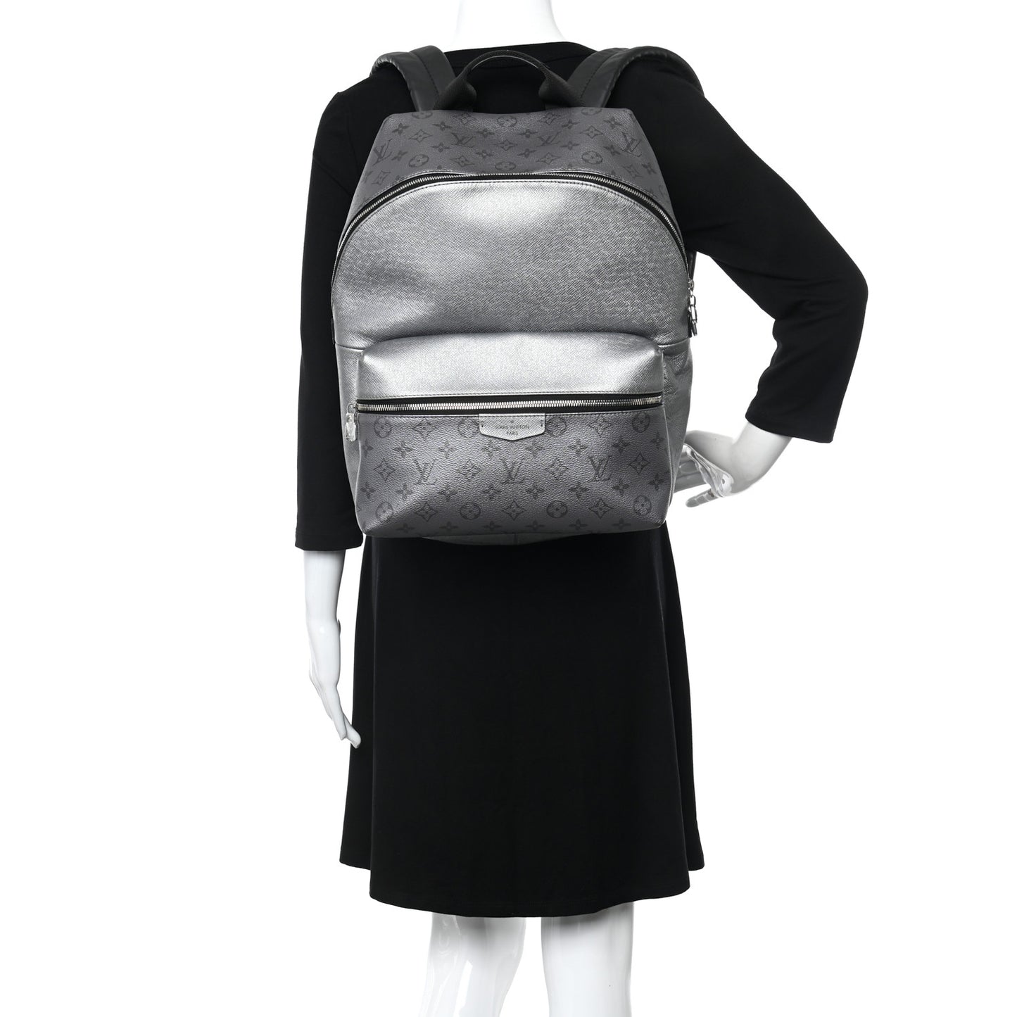 Monogram Taiga Discovery Backpack PM Silver