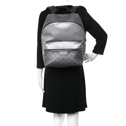 Louis Vuitton Monogram Taiga Discovery Backpack PM Silver 2 of 14