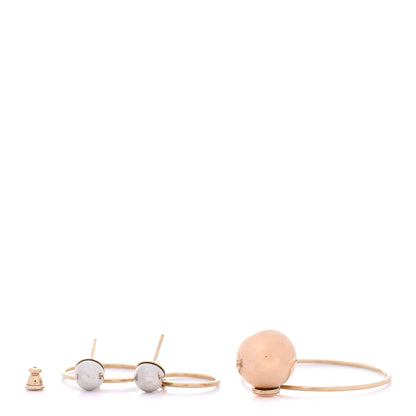 Christian Dior Metal Mise En Dior Tribal Hoop Earrings 3 of 4