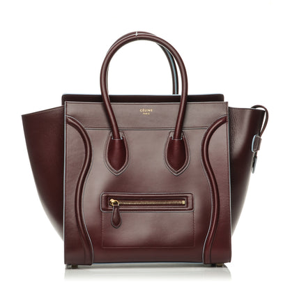 Celine Palmelato Mini Luggage Burgundy Azur Blue 1 of 7