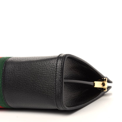 Gucci Calfskin GG Web Small Ophidia Chain Shoulder Bag Black 7 of 10