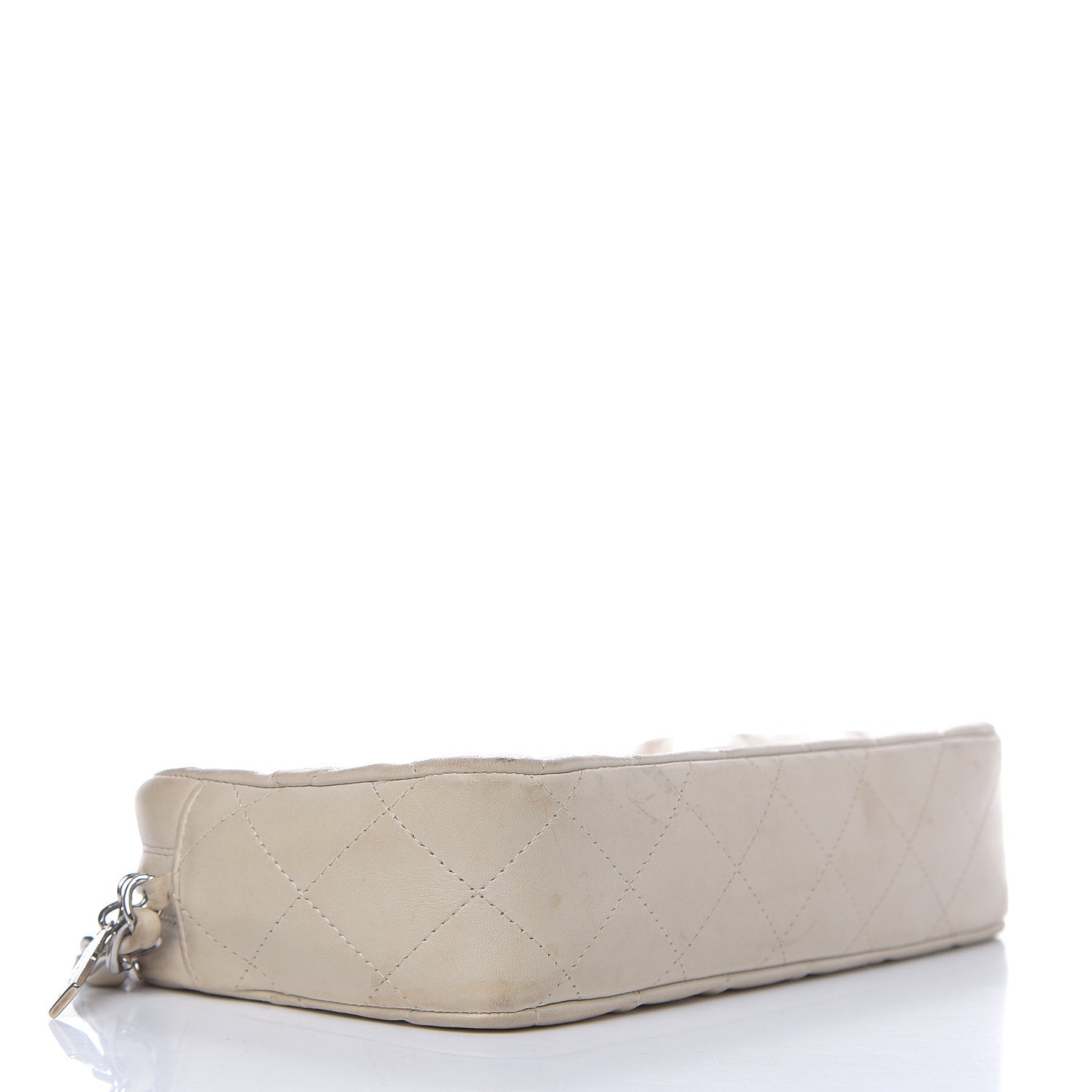 Lambskin Quilted Timeless Camera Case White