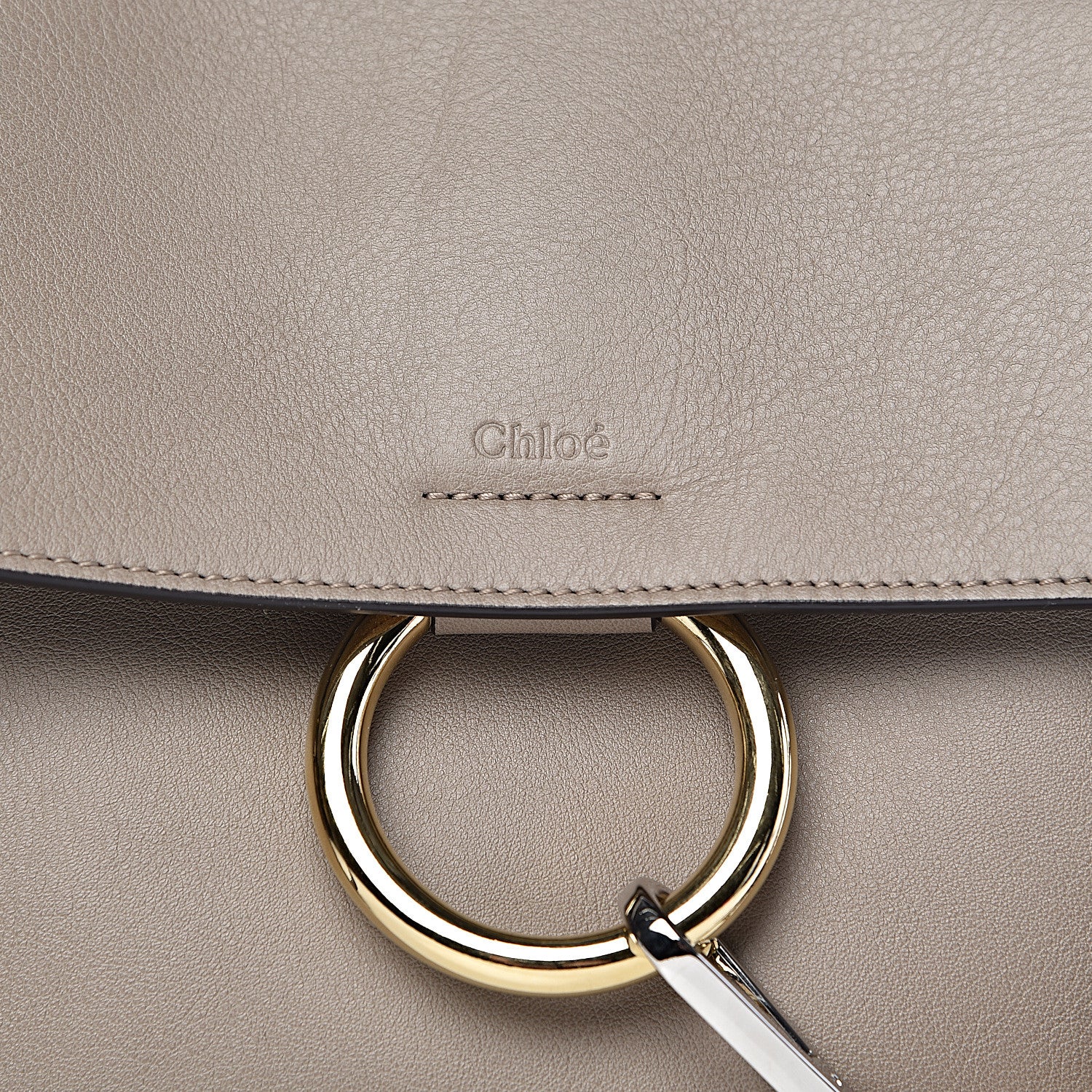Chloe Calfskin Small Faye Day Shoulder Bag Motty Grey 11 of 12