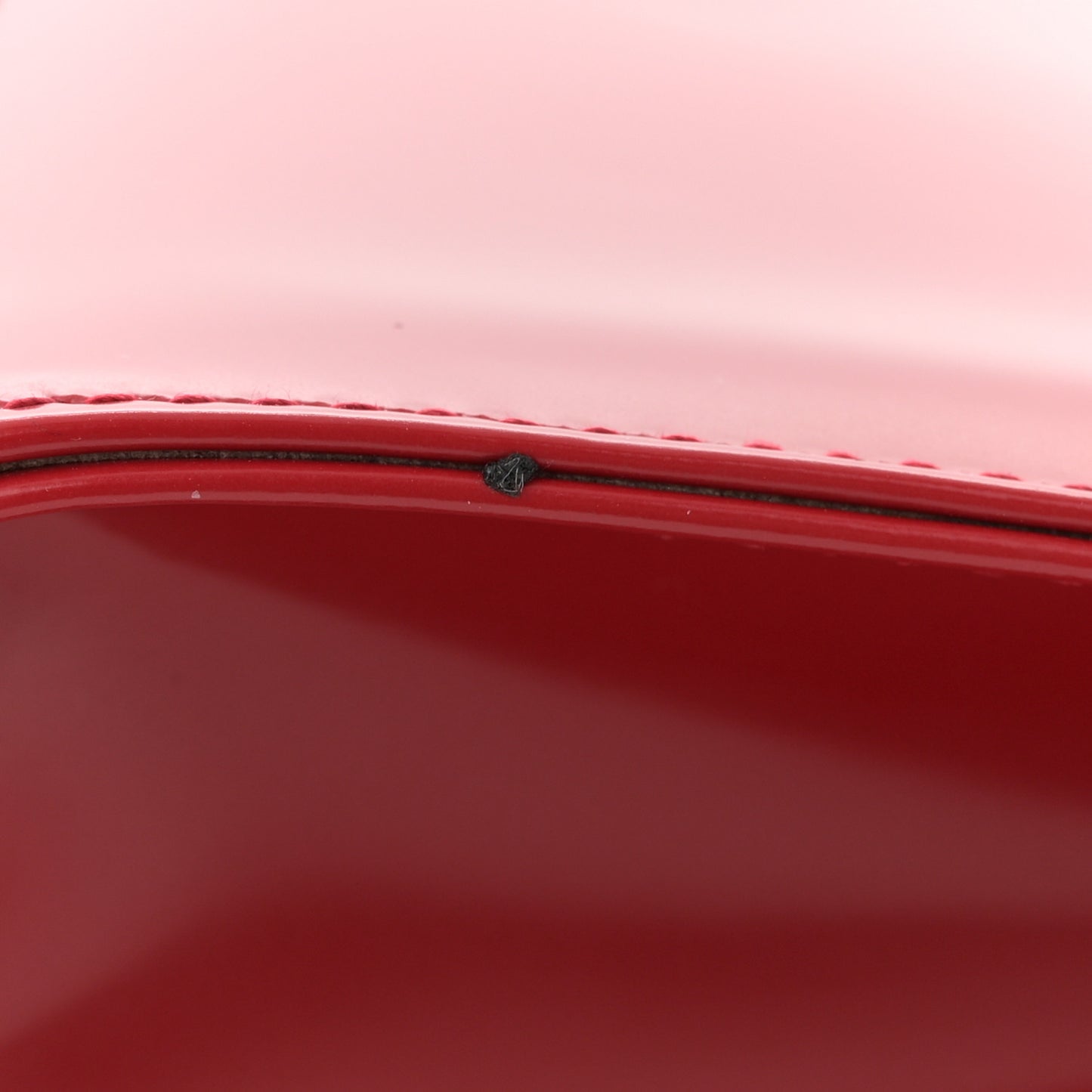 Brushed Off Calfskin Small Iconic Top Handle Red