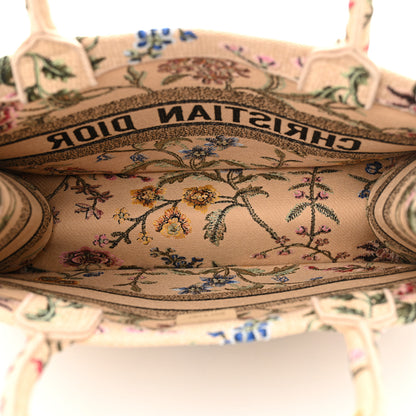 Christian Dior Raffia Embroidered Petites Fleurs Medium Book Tote Natural 5 of 12