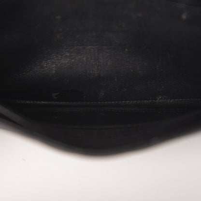 Saint Laurent Grain De Poudre Matelasse Chevron Monogram Chain Wallet Black 12 of 18