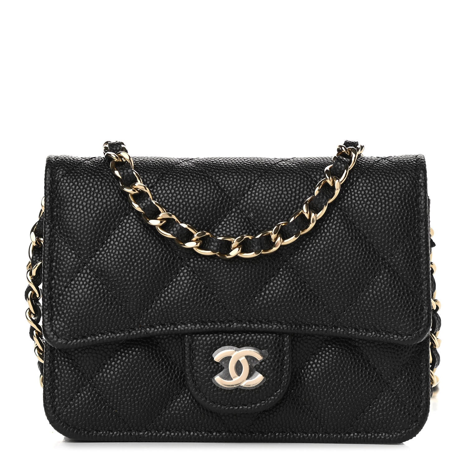 Chanel Caviar Quilted Mini Chain Bag Black 1 of 12