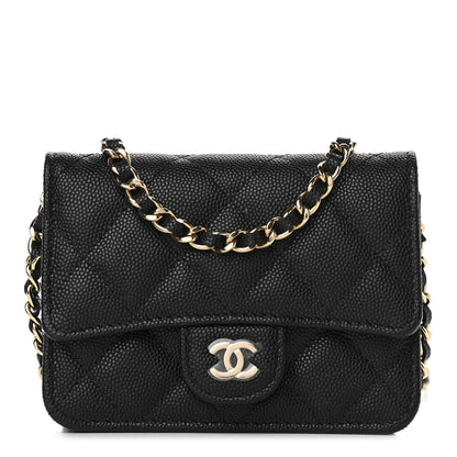 Chanel Caviar Quilted Mini Chain Bag Black 1 of 12