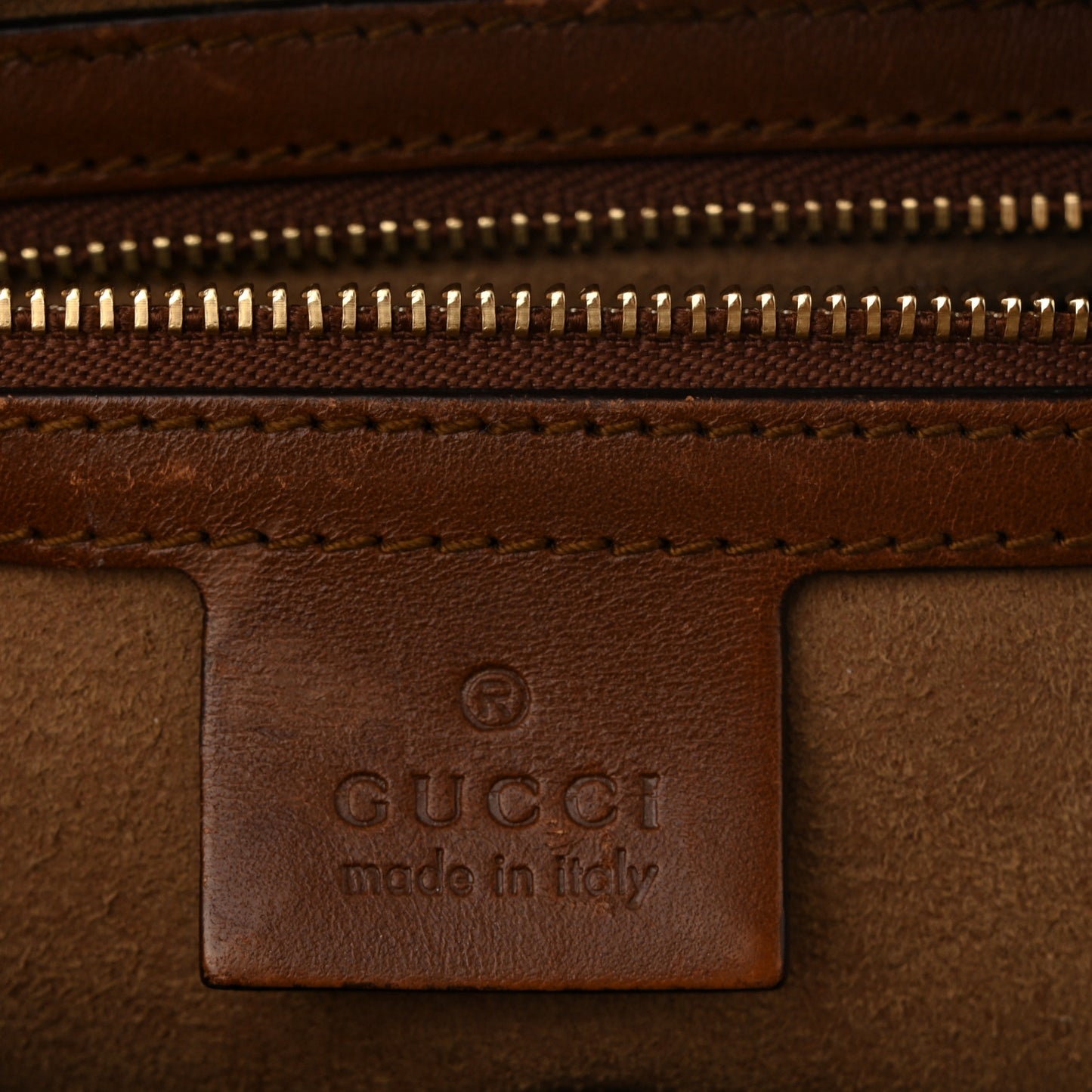 GG Supreme Monogram Cuoio Toscano Small Boston Beige Ebony Cuir