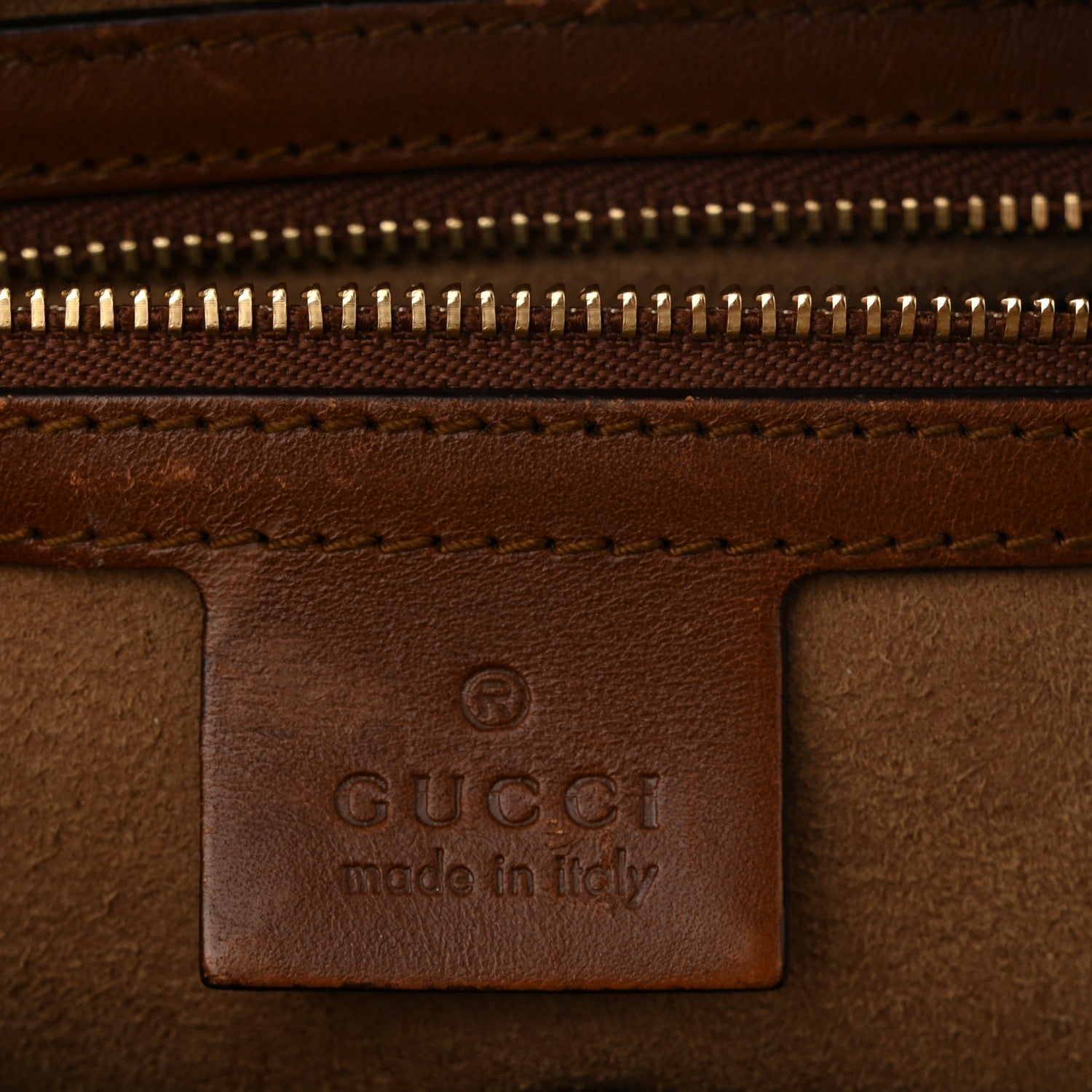 Gucci GG Supreme Monogram Cuoio Toscano Small Boston Beige Ebony Cuir 6 of 10