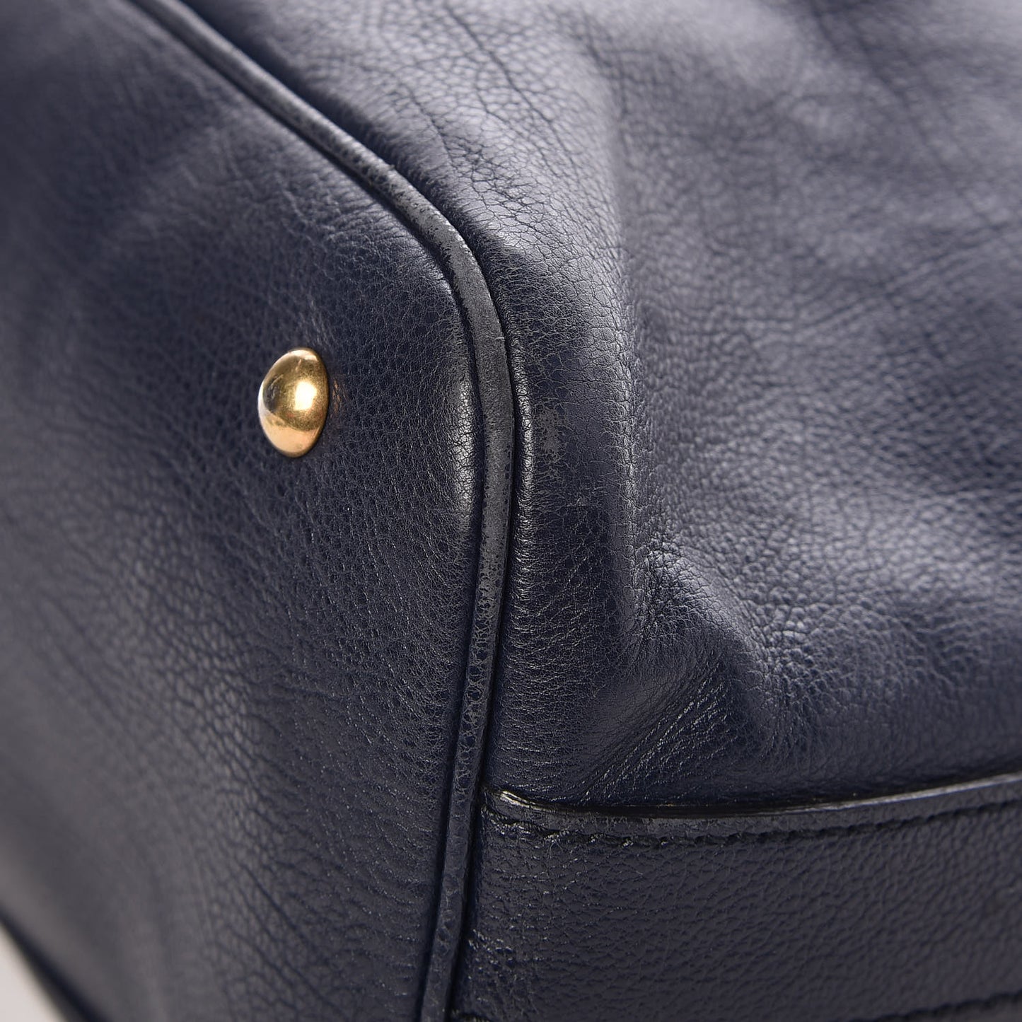 Calfskin Oversized Muse Navy Blue