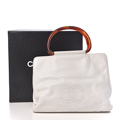 Chanel Lambskin CC Handle Tote White 11 of 11