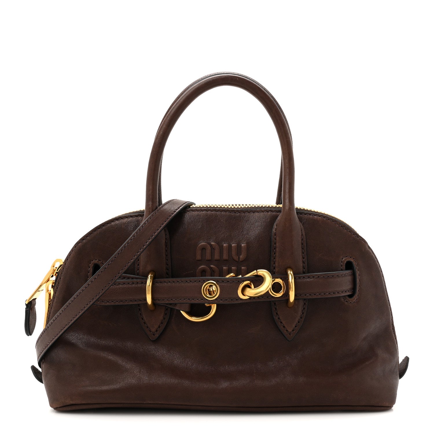 Miu Miu Nappa Aviator Small Aventure Bag Radica 1 of 11