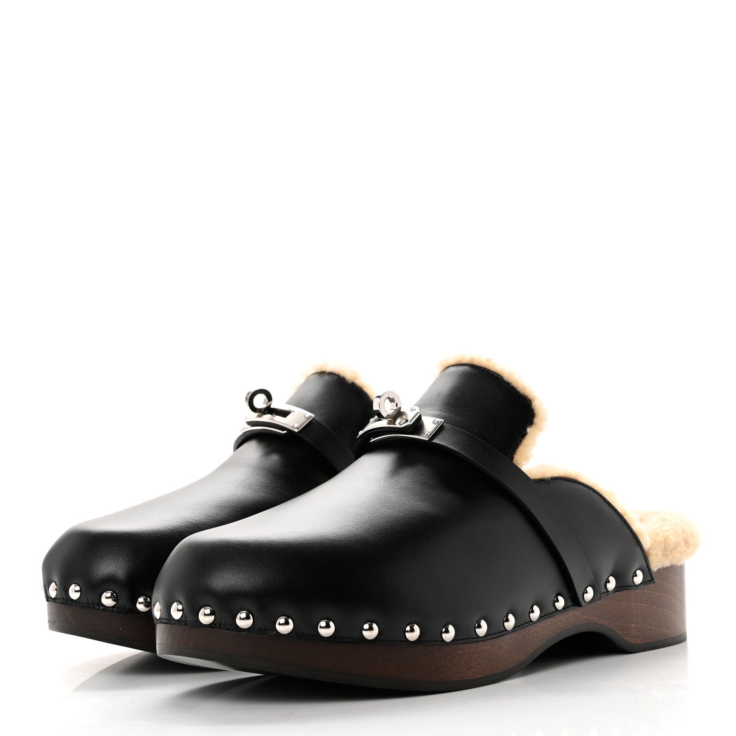 Hermes Calfskin Carlotta Mules 39 Black 3 of 8