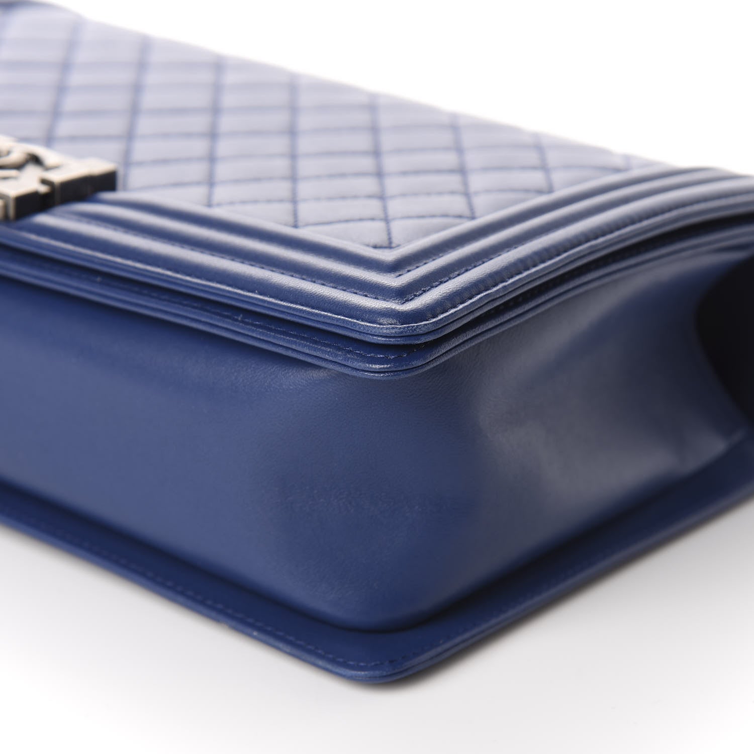 Chanel Lambskin Quilted New Medium Boy Flap Dark Blue 7 of 11